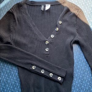 H&M Deep V-Neck Sweater